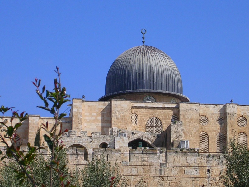 Mosquée Al-'Aqsa en Palestine, où le Prophète Mouhammad a dirigé tous les Prophètes dans la prière durant la nuit du voyage nocturne